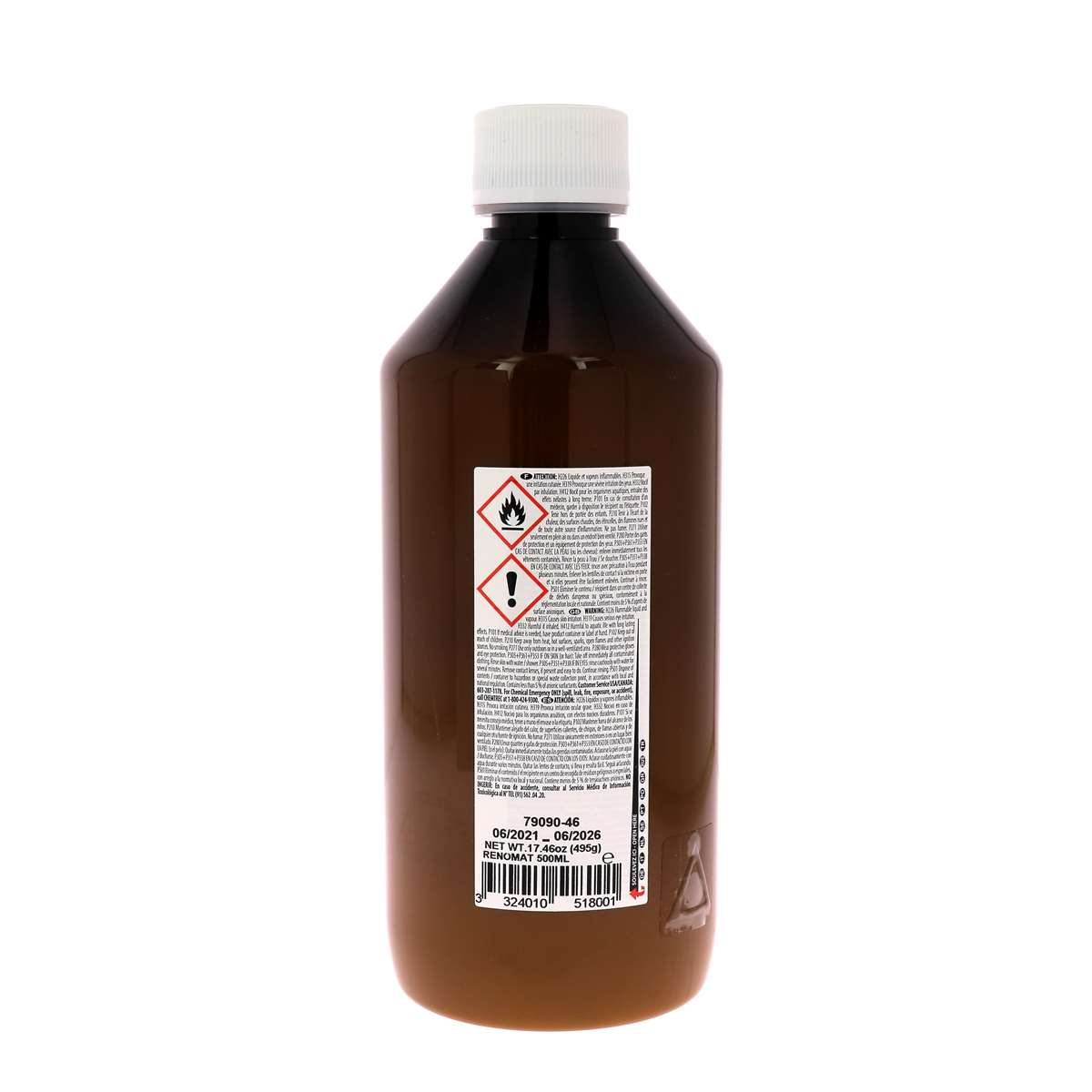 Nettoyant et détacheur Saphir Réno'Mat pour cuir, produit d'entretien pour nettoyer et détacher le cuir avec efficacité.