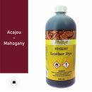 Teinture pour cuir Fiebing's Leather dye Acajou, teintures et peintures pour cuir, couleur marron chaud, flacon de 946ml.