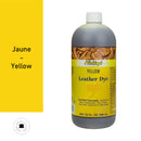 Teinture pour cuir Fiebing's Leather dye jaune, peinture pour cuir de 936 ml, application sur surface en cuir.