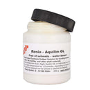 Colle contact semi-permanente Renia Aquilim GL pour cuir, pot de 200g, adhérence forte et flexible pour projets de cuir.