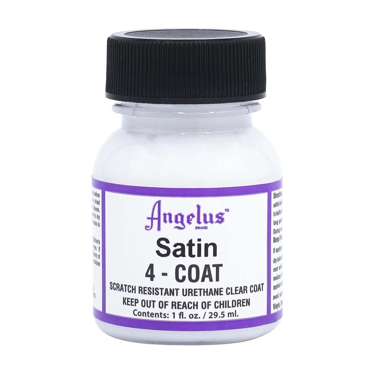 Finition renforcée en uréthane Angelus 4-coats pour peinture, finition satin, 29,5 ml, pour teintures et peintures.