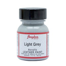 Peinture acrylique pour cuir Angelus Light Grey, tube de 29,5 ml, teintures et peintures pour matériaux souples.