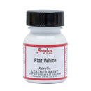 Peinture cuir acrylique Angelus Standard Flat White 105 pour customisation de chaussures ou accessoires en cuir blanc.