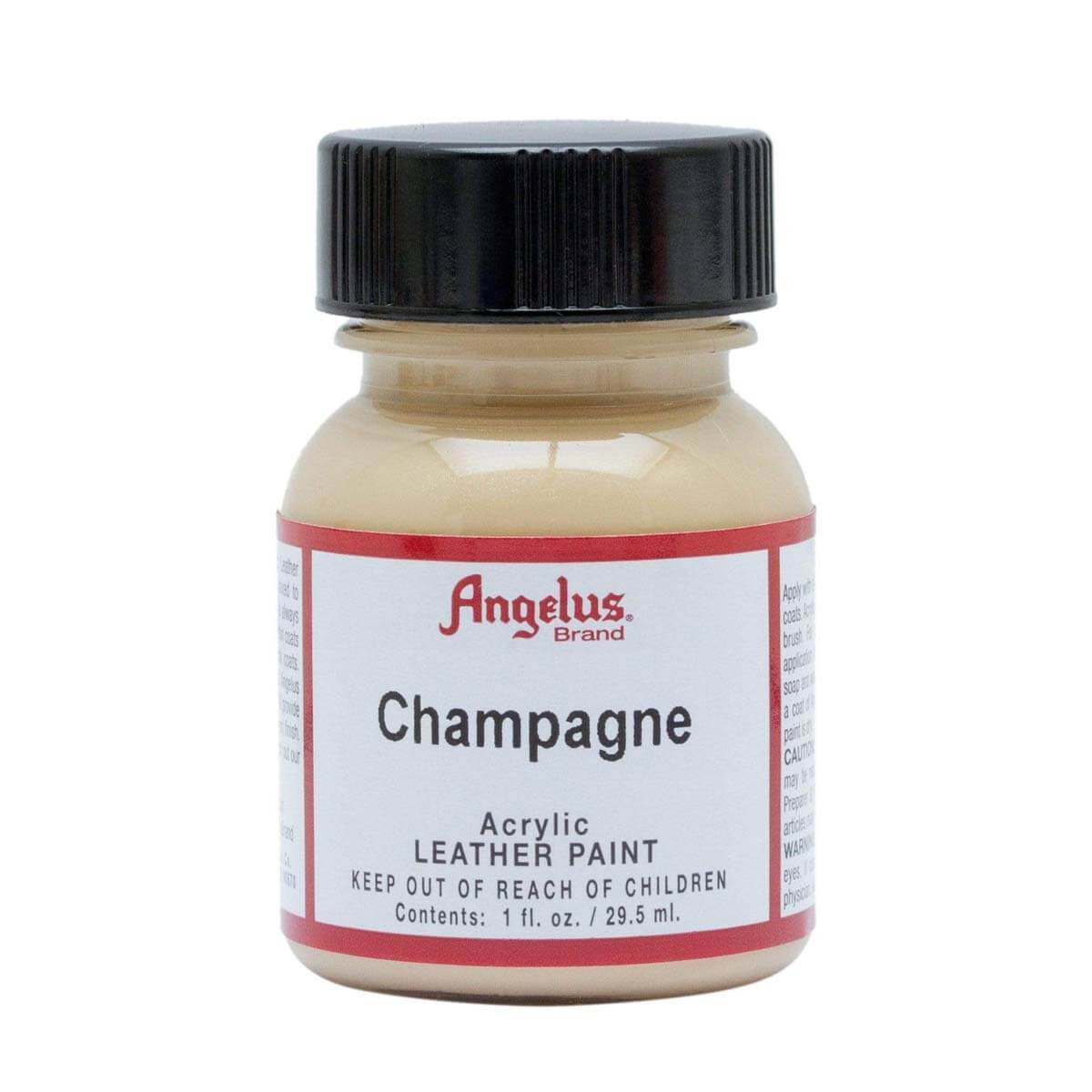 Peinture acrylique pour cuir Angelus, teinte Champagne, 29,5 ml, peinture pour projets de customisation de cuir.