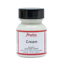 Peinture cuir acrylique Angelus couleur crème 29,5 ml, idéale pour la customisation de chaussures et accessoires en cuir.