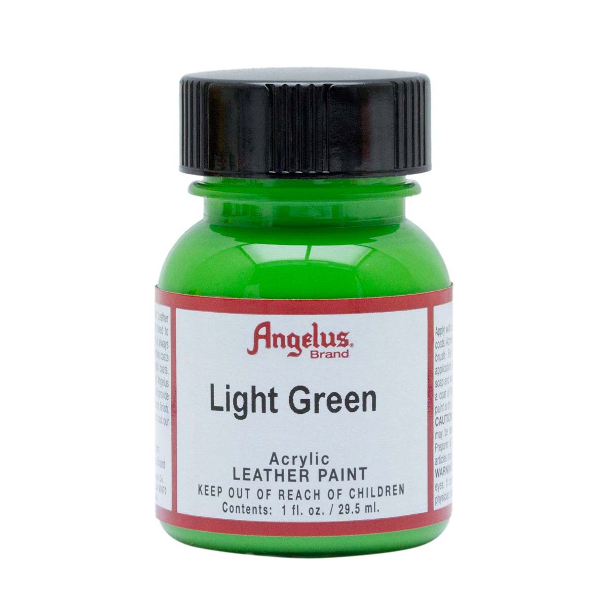Peinture acrylique pour cuir Angelus Light Green 29,5 ml, teinture et peinture pour customization de cuir.