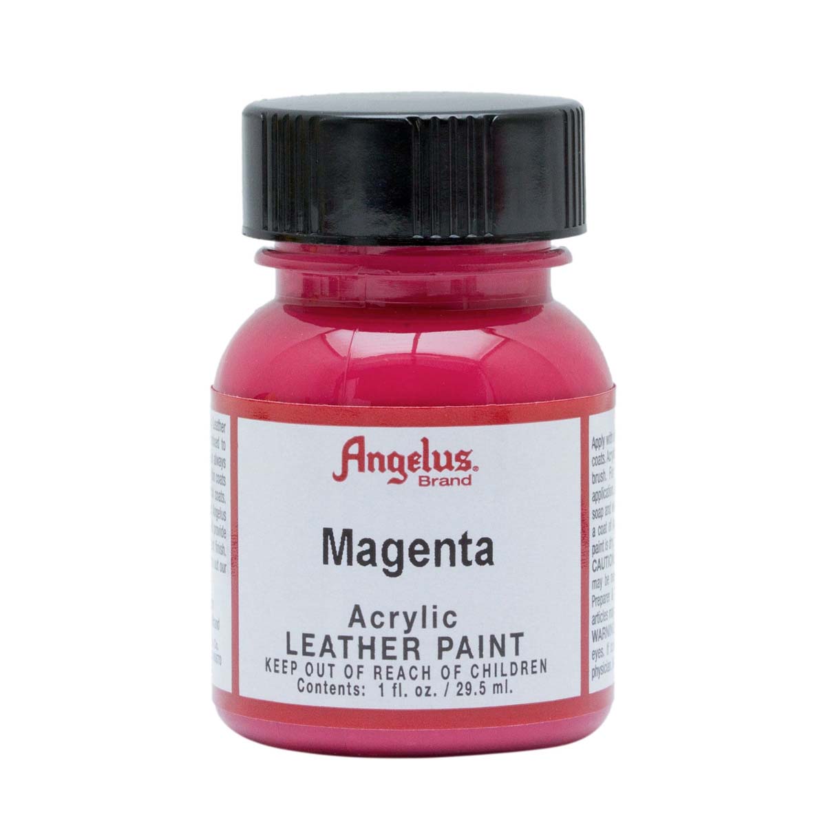 Peinture cuir acrylique Angelus Magenta 29,5 ml, peinture pour cuir, teinte standard, couleur vibrante et durable.