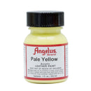 Peinture acrylique pour cuir Angelus Pale Yellow 29,5 ml, teinture colorée pour rénovation et création sur cuir.