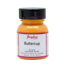 Peinture cuir acrylique Angelus Buttercup 29,5 ml, teinture pour cuir, couleur jaune pâle, flacon standard.