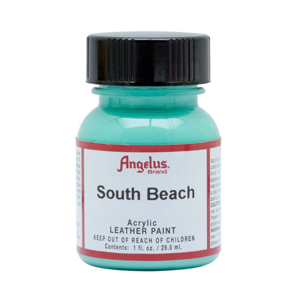 Peinture acrylique pour cuir Angelus, teinte South Beach, 29,5 ml, peinture pour personnaliser chaussures et accessoires en cuir