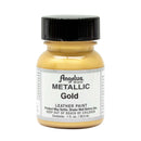 Peinture cuir acrylique Angelus métallisée Gold, 29,5 ml, peinture pour cuir avec finition brillante et métallique.