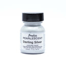 Peinture cuir acrylique Angelus Nacré Sterling Silver 29,5 ml, teinture pour cuir avec fini perlé et brillant.