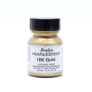 Peinture cuir acrylique Angelus nacrée 29,5 ml, teinture à l'or 18K Gold, finition nacrée pour cuir.