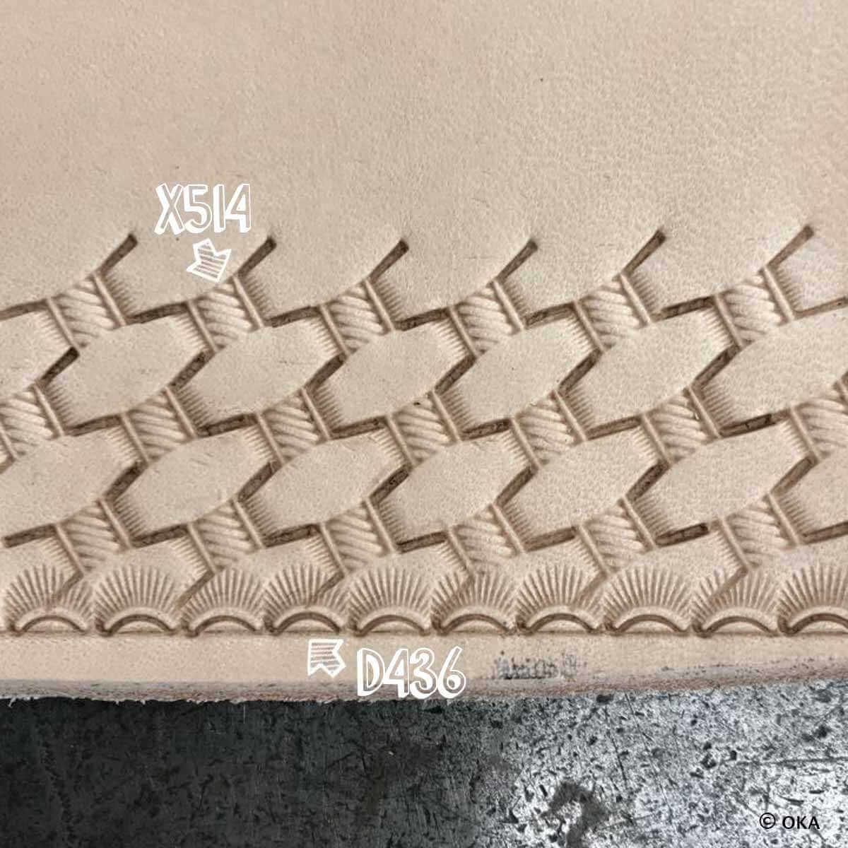Matoir sur manche Oka en tissage basketweave de 12,3 mm, outil de finition pour travaux de menuiserie.