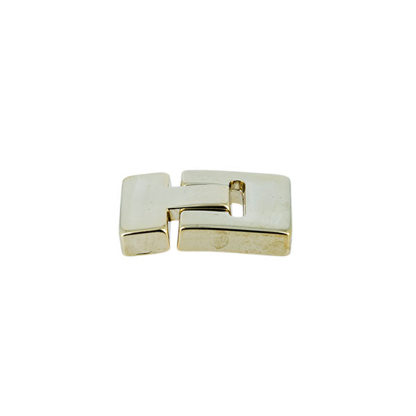 Fermoir bijou ISA aimanté pour lacet plat, création de bijoux, en métal, avec mécanisme magnétique visible sur l'image.
