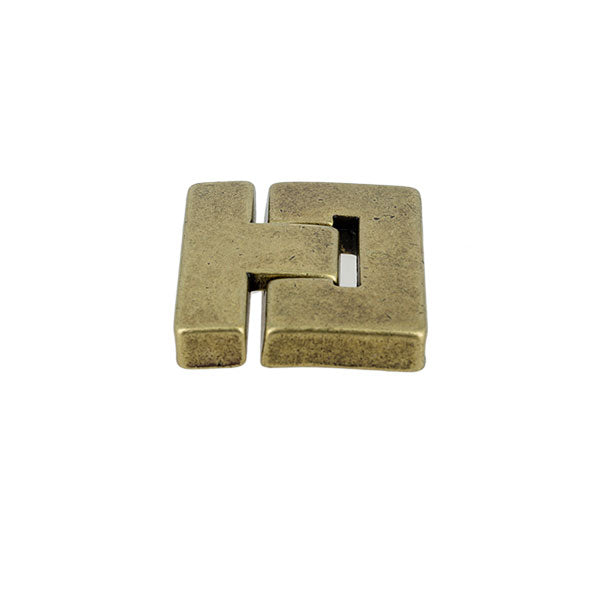 Fermoir bijou ISA aimanté en laçet plat, création bijoux, fermeture magnétique pour bracelets ou colliers, vue rapprochée