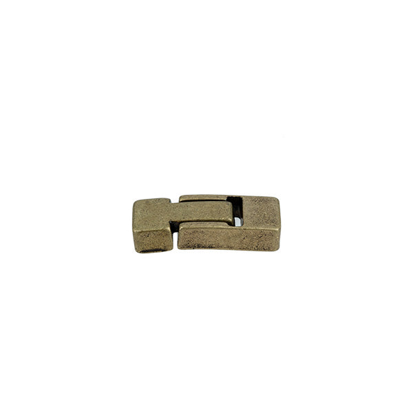 Fermoir bijou ISA aimanté pour lacet plat, création de bijoux, finition élégante, accessoire de bijouterie en métal.