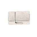 Fermoir bijou en rectangles aimantés avec lacet plat, création de bijoux, finition élégante et design moderne.