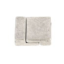 Fermoir bijou en rectangles aimantés pour lacet plat, création de bijoux, image montrant le fermoir en métal.
