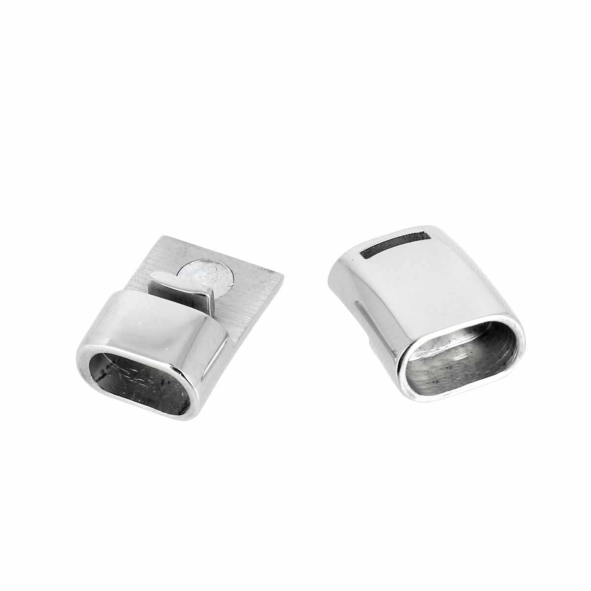 Fermoir bijou pour lacet plat 12mm ADÈLE, création bijou, finition élégante pour lacets régaliz, image montrant le fermoir.