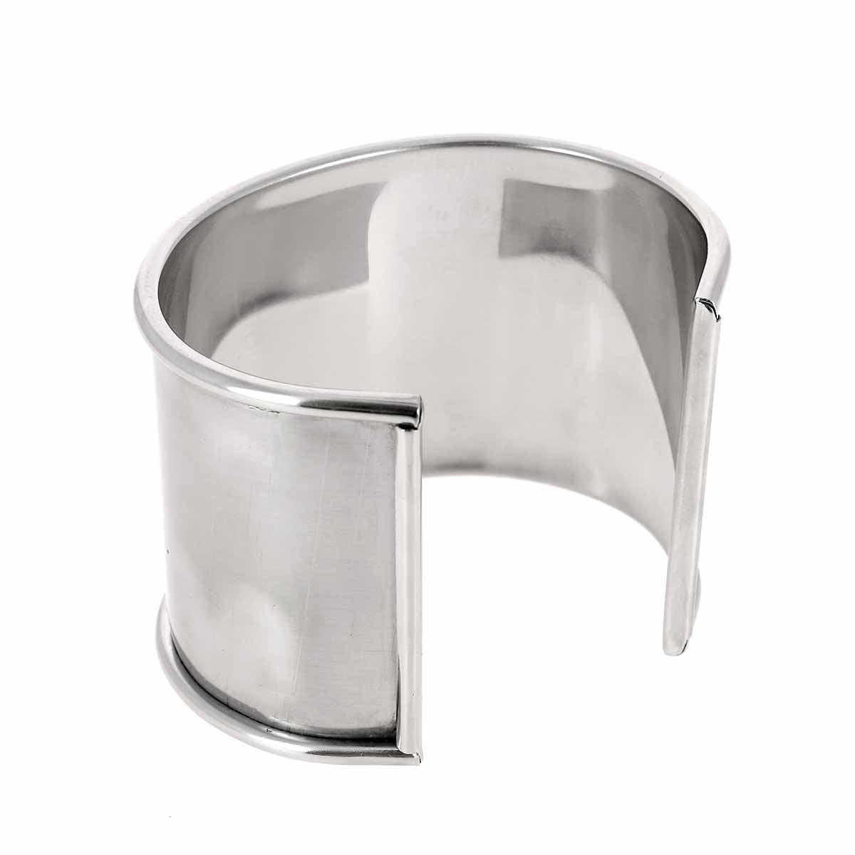 Bracelet manchette en inox de 46mm de la marque Ivan, accessoire élégant avec finition métallique brillante.
