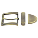 Boucle de ceinture en laiton vieillie 40mm, ensemble de 3 pièces, accessoires de bouclerie pour ceinture.