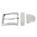 Boucle de ceinture en nickel de 40mm, ensemble de 3 pièces, bouclerie pour ceinture en acier robuste.