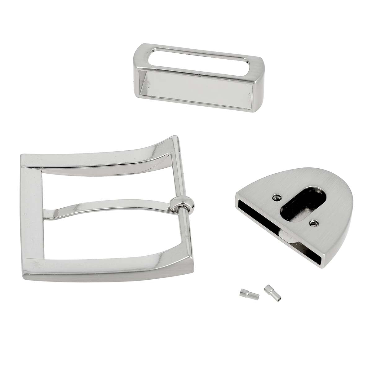 Boucles de ceinture en nickel de 40 mm, lot de 3 pièces, accessoires de bouclerie pour ceintures.