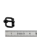 Boucle de ceinture en fil rond à rouleau noire mate, bouclerie en métal pour ceinture élégante, 16 mm.