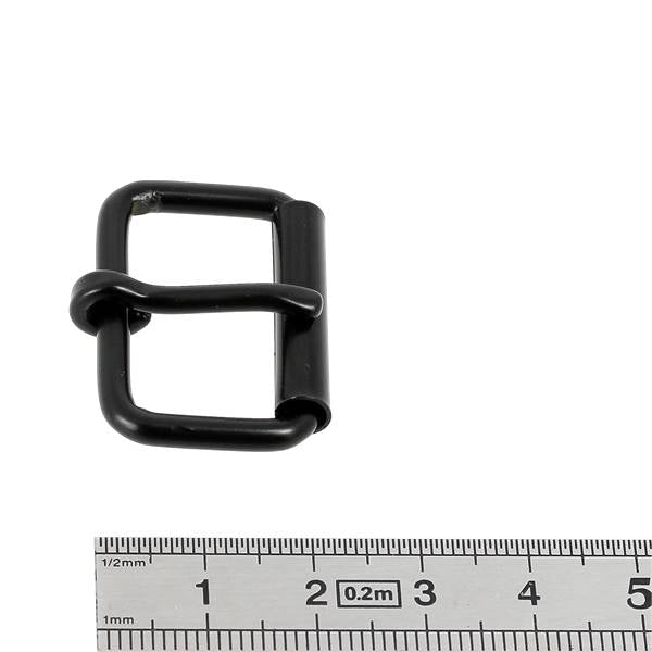 Boucle de ceinture en fil rond à rouleau noir mat, boucle de ceinture en bouclerie pour accessoires en cuir.