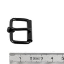 Boucle de ceinture en fil rond à rouleau noir mat, boucle de ceinture en bouclerie pour accessoires en cuir.