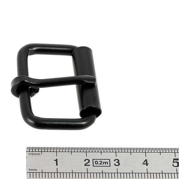 Boucle de ceinture en fil rond à rouleau DEV noire mate, boucle de ceinture en bouclerie pour accessoires de mode.