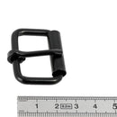 Boucle de ceinture en fil rond à rouleau DEV noire mate, boucle de ceinture en bouclerie pour accessoires de mode.