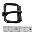 Boucle de ceinture en fil rond à rouleau noir mat, bouclerie pour ceinture, 40 mm, design simple et élégant.