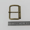 Boucle de ceinture en fil rond à rouleau en laiton vieilli, 40 mm, pour boucle en cuir ou accessoire de mode.