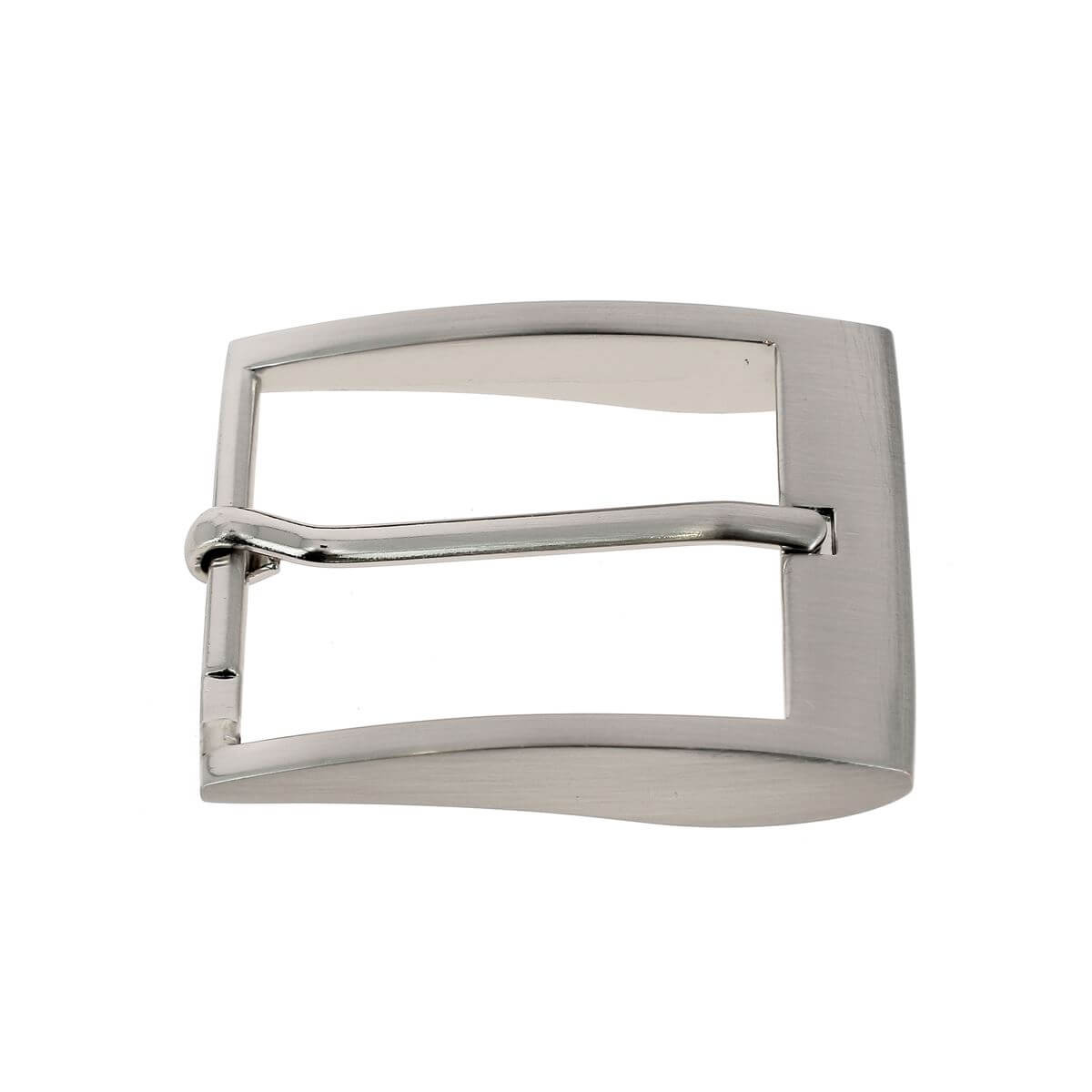 Boucle de ceinture ÉLI en nickel satiné, boucle de 40 mm, pour accessoires de mode et fabrication de ceintures.
