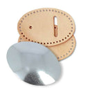 Boucle de ceinturon en cuir ovale de 44mm avec boucle en métal robuste, pour ceinture large.