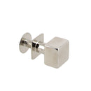 Bouton de col à vis CUBE de 8 mm, nickelé avec vis 3x7 mm, accessoire pour vêtement ou couture.