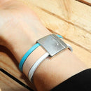 Bracelet marin avec fermoir aimanté Camille, lanière plate en création de bijoux, style élégant et nautique.