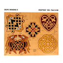 Calque réutilisable Tandy Leather pour transfert de motifs celtique sur cuir, outil de décoration artisanal.