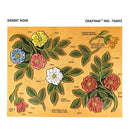 Calque réutilisable pour transfert de motifs fleurs roses du désert, outil de Tandy Leather pour cuir.