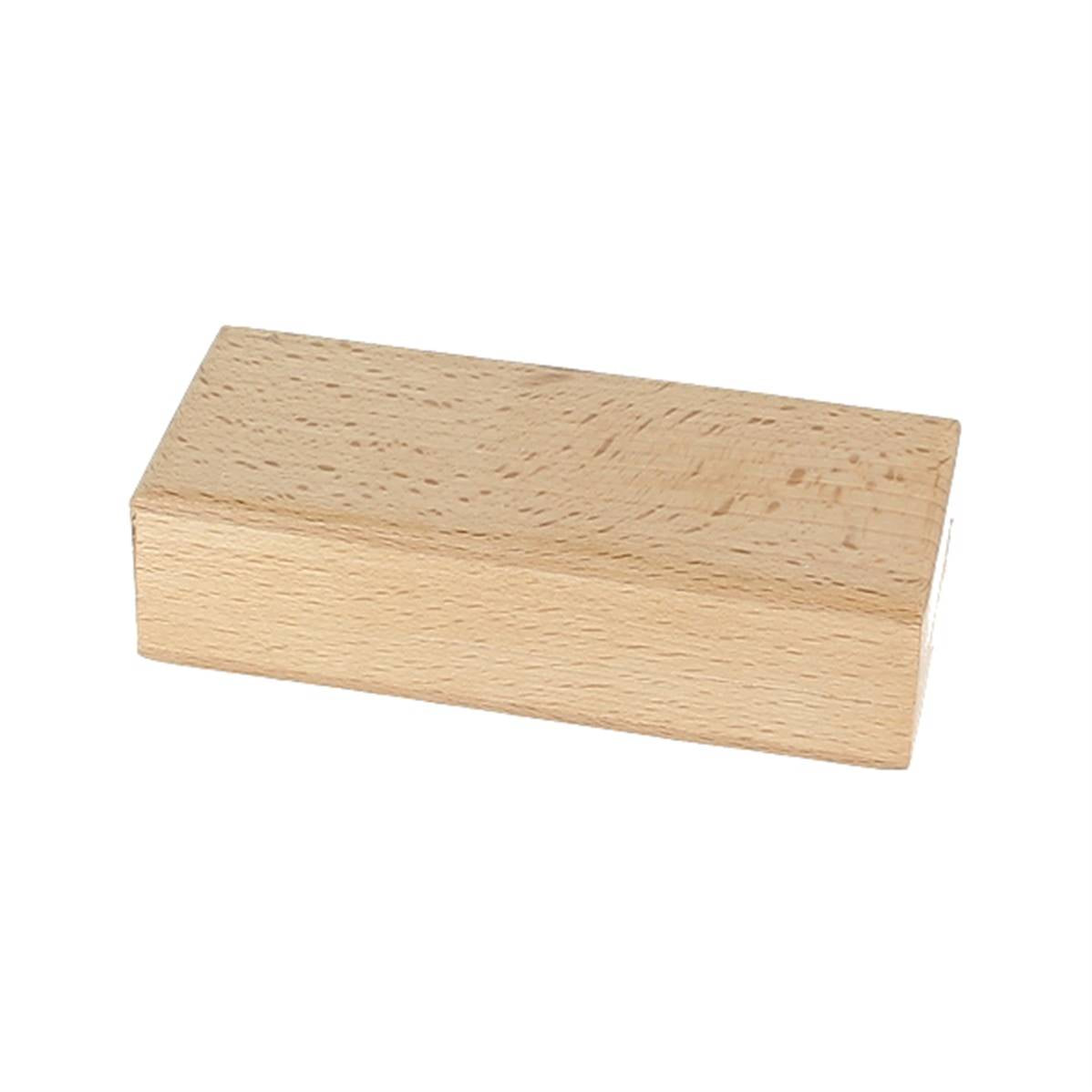 Pierre à affûter Arkansas de Herbertz dans son coffret en bois pour outils de précision, surface abrasive visible.