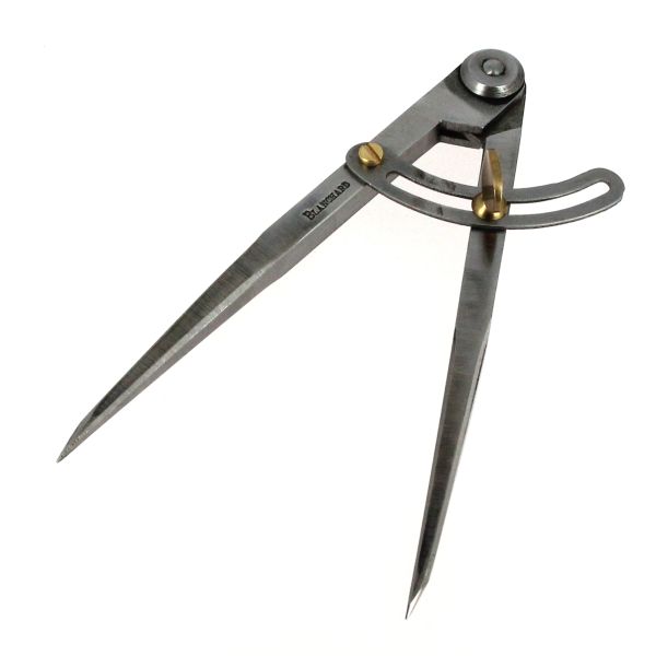 Compas 1/4 de cercle Vergez Blanchard, outil de 170 mm avec pointe sèche pour dessin précis.