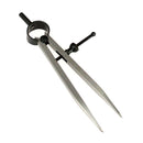 Compas à molette réglable avec pointe sèche, outil de mesure précis en métal pour dessin technique.
