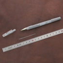 Crayon argent effaçable pour marquage sur cuir, 1 mm, marque Autres, outil de mercerie pour tracé précis.