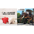 Découpes de cuir pour kit porte-clés éléphant Deco Cuir, à monter soi-même, avec détails en cuir et accessoires pour création personnalisée.