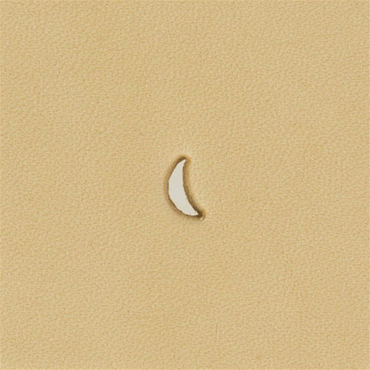 Outil d'emporte-pièce de précision en forme de lune, diamètre 7mm, pour travaux de sculpture ou artisanat.