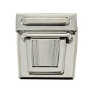 Fermeture de cartable TUCK en nickel, 41x41 mm, accessoire pour sacs et sacs à dos, visible en détail.