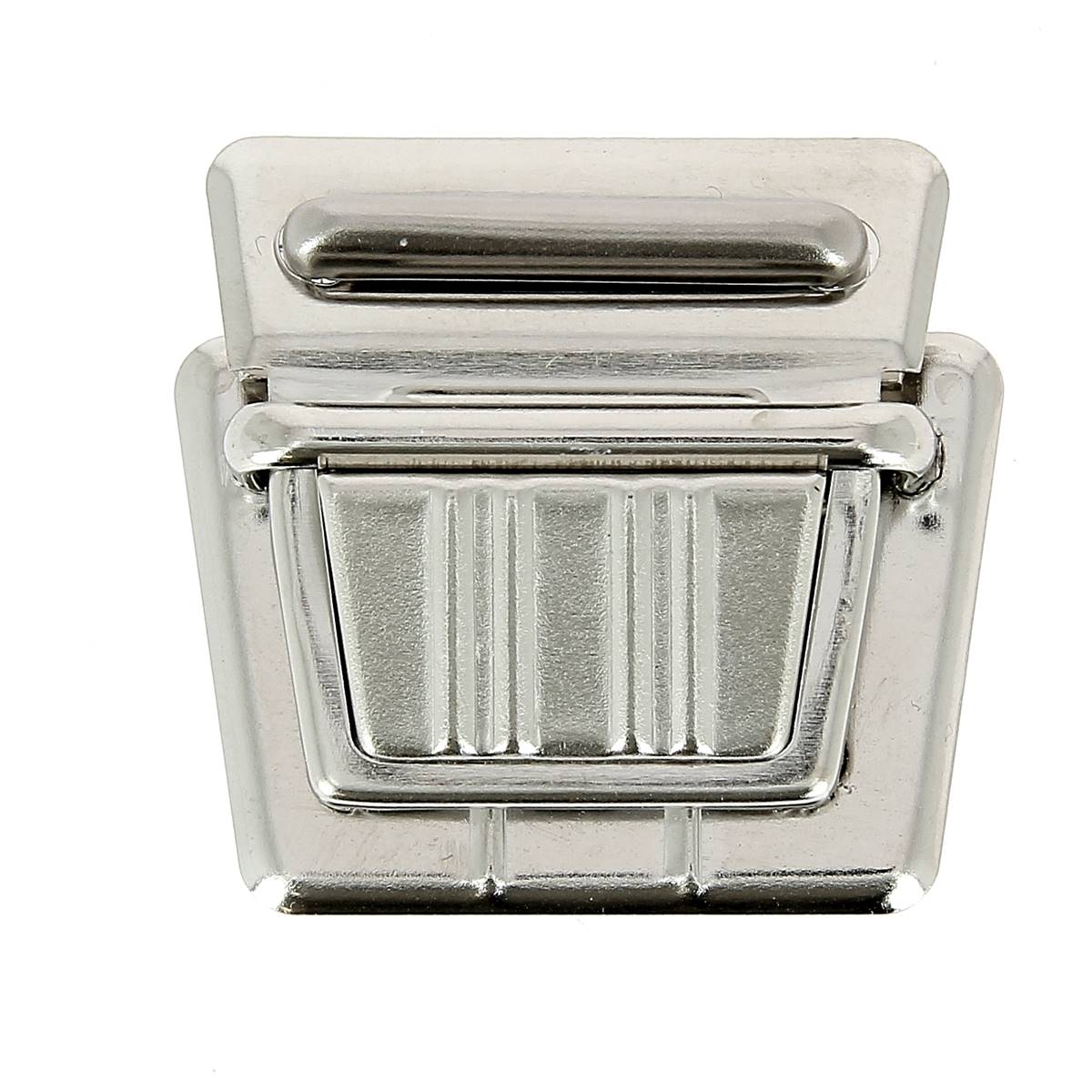 Fermeture de cartable TUCK en nickel, accessoire pour sac, dimensions 38x35mm, robuste et pratique.