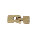 Fermoir bijou TESSA en laiton mat, pour créations bijoux avec lacet plat, image montrant le fermoir de 10 mm.